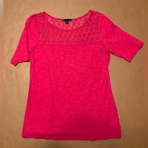 S Gap pink 3/4 sleeve top